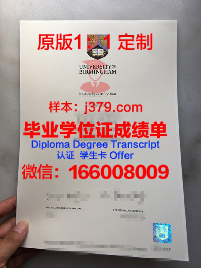 伯明翰大学毕业证Diploma文凭成绩单