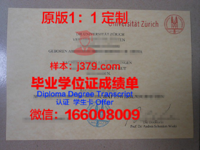 苏黎世大学毕业证Diploma文凭成绩单