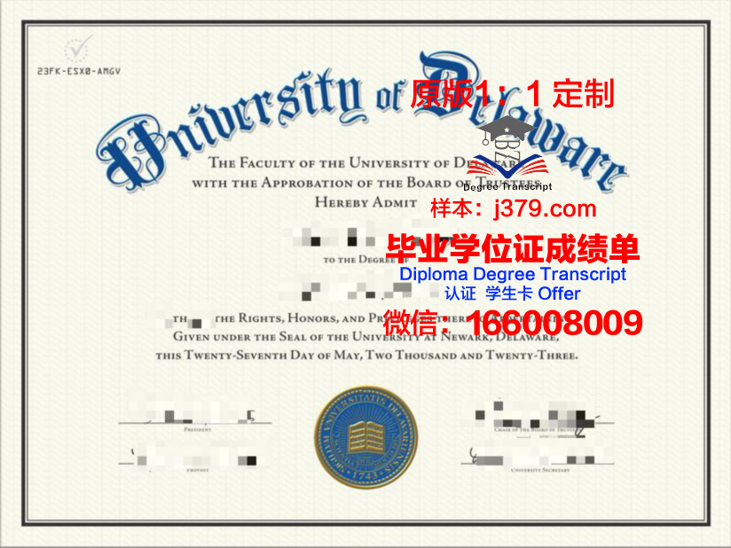 特拉华谷大学毕业证书图片(特拉华大学回国就业咋样)