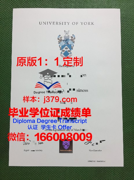 约克大学毕业证认证成绩单Diploma