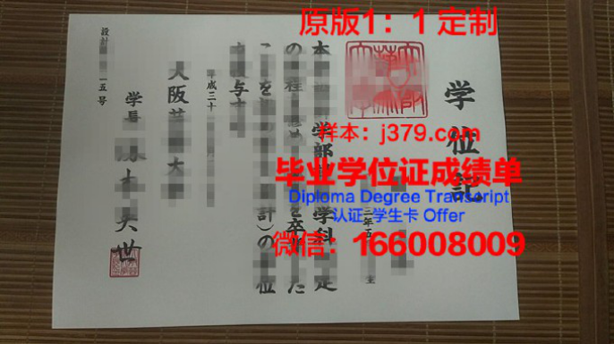 大阪市立大学硕士（研究生）毕业证 Osaka City University diploma