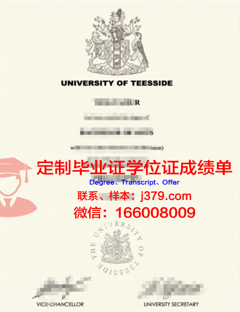 提赛德大学 diploma 毕业证